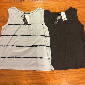 Striped and Solid Sleeveless Tops